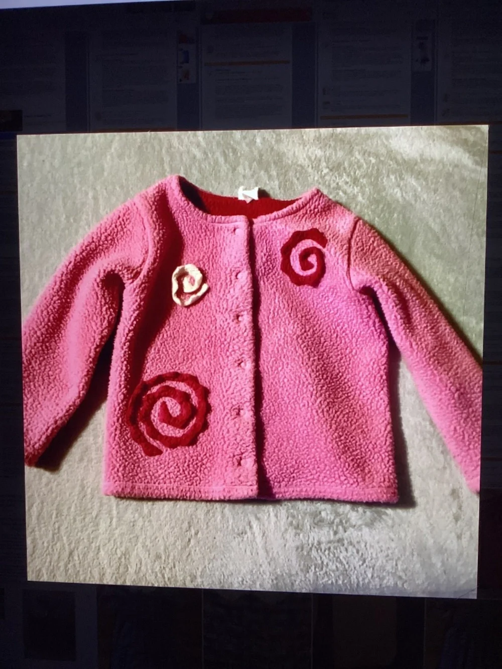 Vintage Baby Gap Cozy Pink Sherpa fleece Toddler Jacket